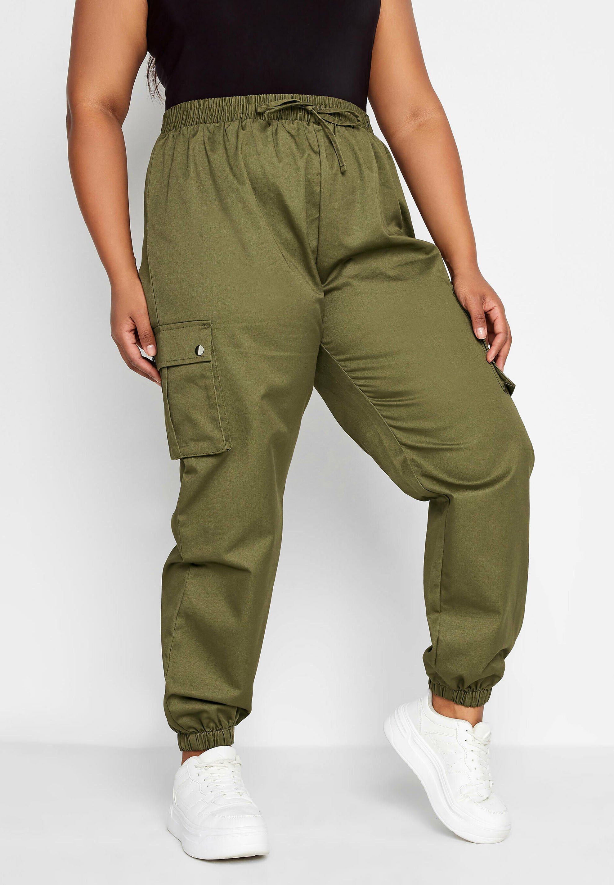 Yours Clothing CUFFED Pantalones Cargo Khaki caqui Zalando es Yours Clothing CUFFED Pantalones Cargo Khaki caqui Zalando es