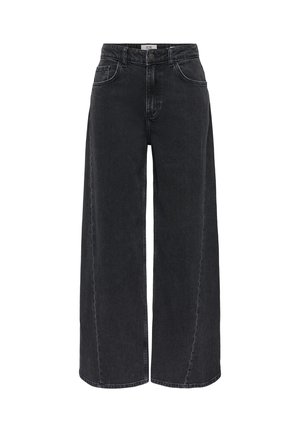 JDY, WIDE-FIT JEANS JDYCARINA HIGH WAIST WIDE LEG FIT JEANS - Široké nohavice - black denim