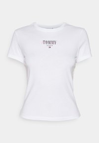 Tommy Jeans ESSENTIAL LOGO - Marškinėliai su spaudiniu - white