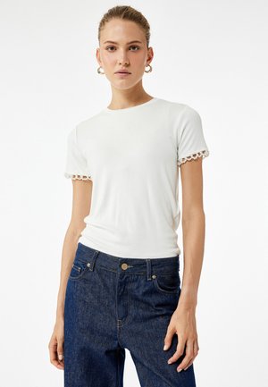 CREW NECK - T-shirt - bas - beige