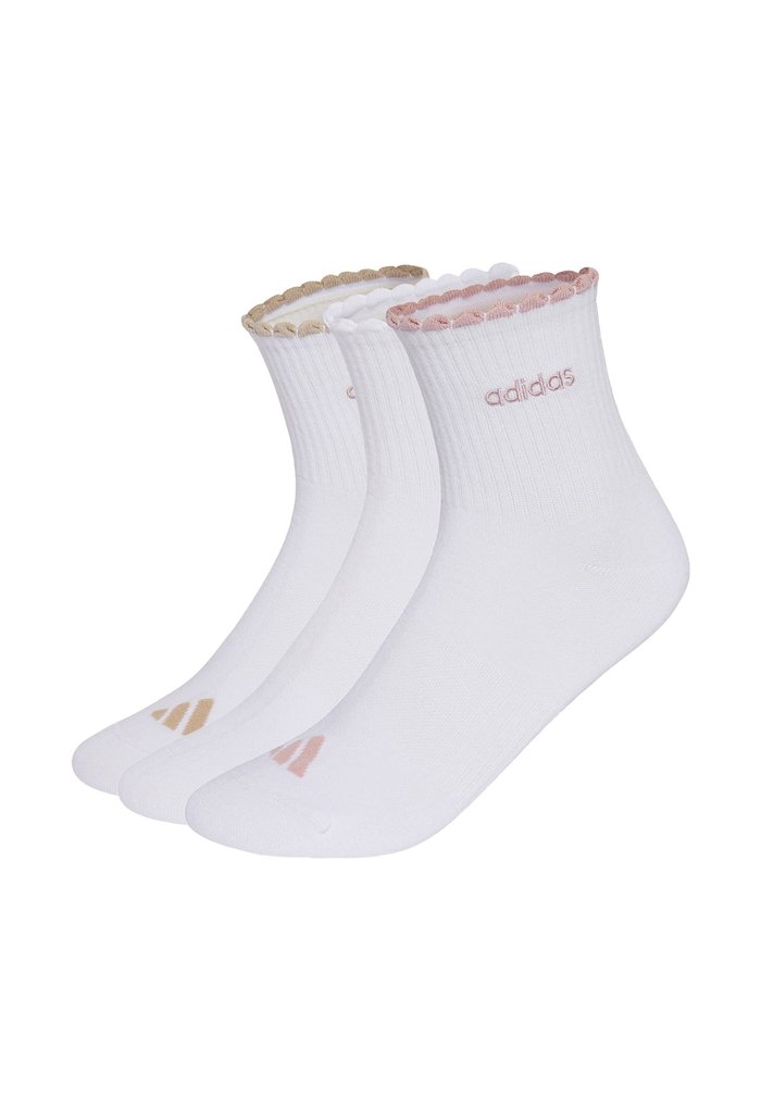 adidas PERFORMANCE WOMENS QUARTER SOCK 3 PAIR PACK - Calcetines de deporte - white beige taupe dual lilac