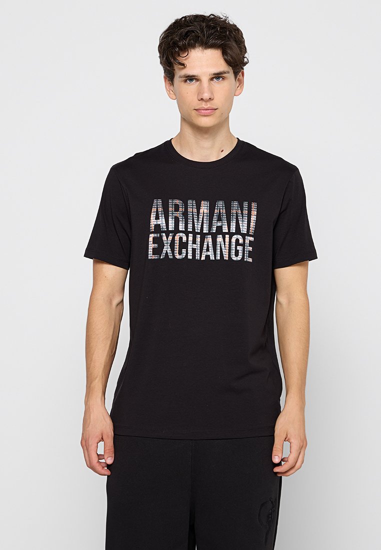 Armani Exchange T-shirt print zwart