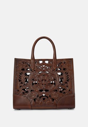 Lauren Ralph Lauren DEVYN MEDIUM TOTE - Velká kabelka - dark mahogany