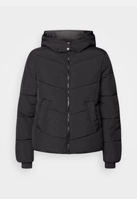 Pieces PCJAMILLA SHORT PUFFER JACKET - Jachetă de iarnă - black
