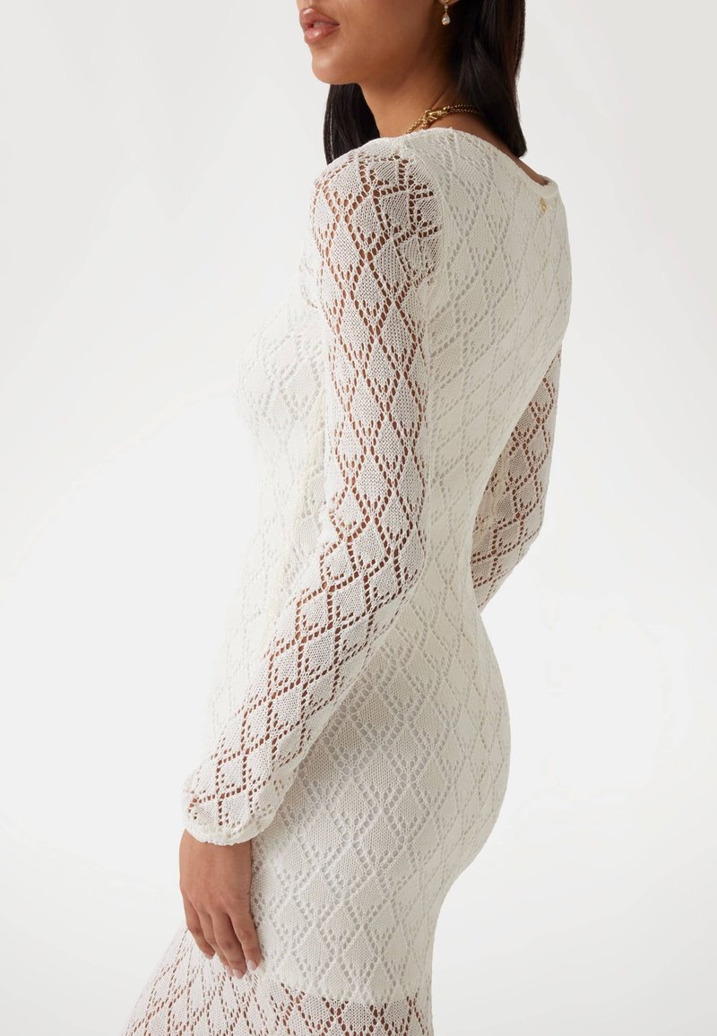 lace slip under dress Petite Plume Women's Silk Lace Cosette Nightgown in White main image 0
