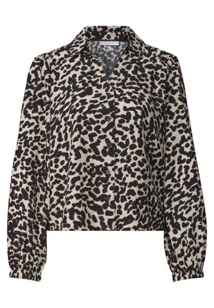 Street One Studio, LANGARM HEMDBLUSE MIT LEO-MUSTER - Chemisier - black