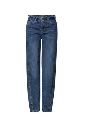 Street One, HIGH WAIST BARREL LEG JEANS IM LOOSE FIT - Jean boyfriend - medium blue washed