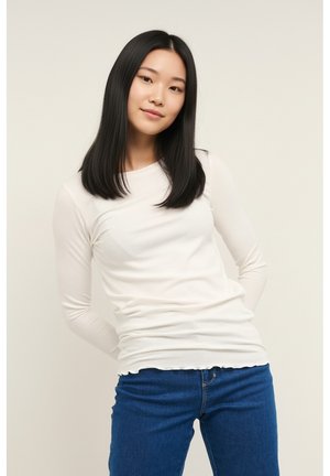 Kaffe KADREW LS T-SHIRT - Bluză cu mânecă lungă - chalk