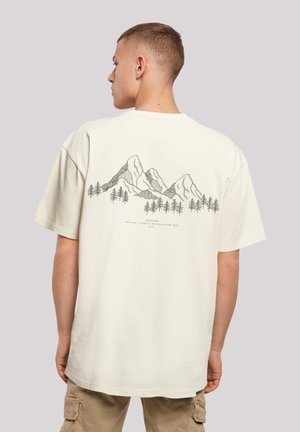 MOUNTAIN BERGE URLAUB WINTER SCHNEE SKI - T-shirt print - sand