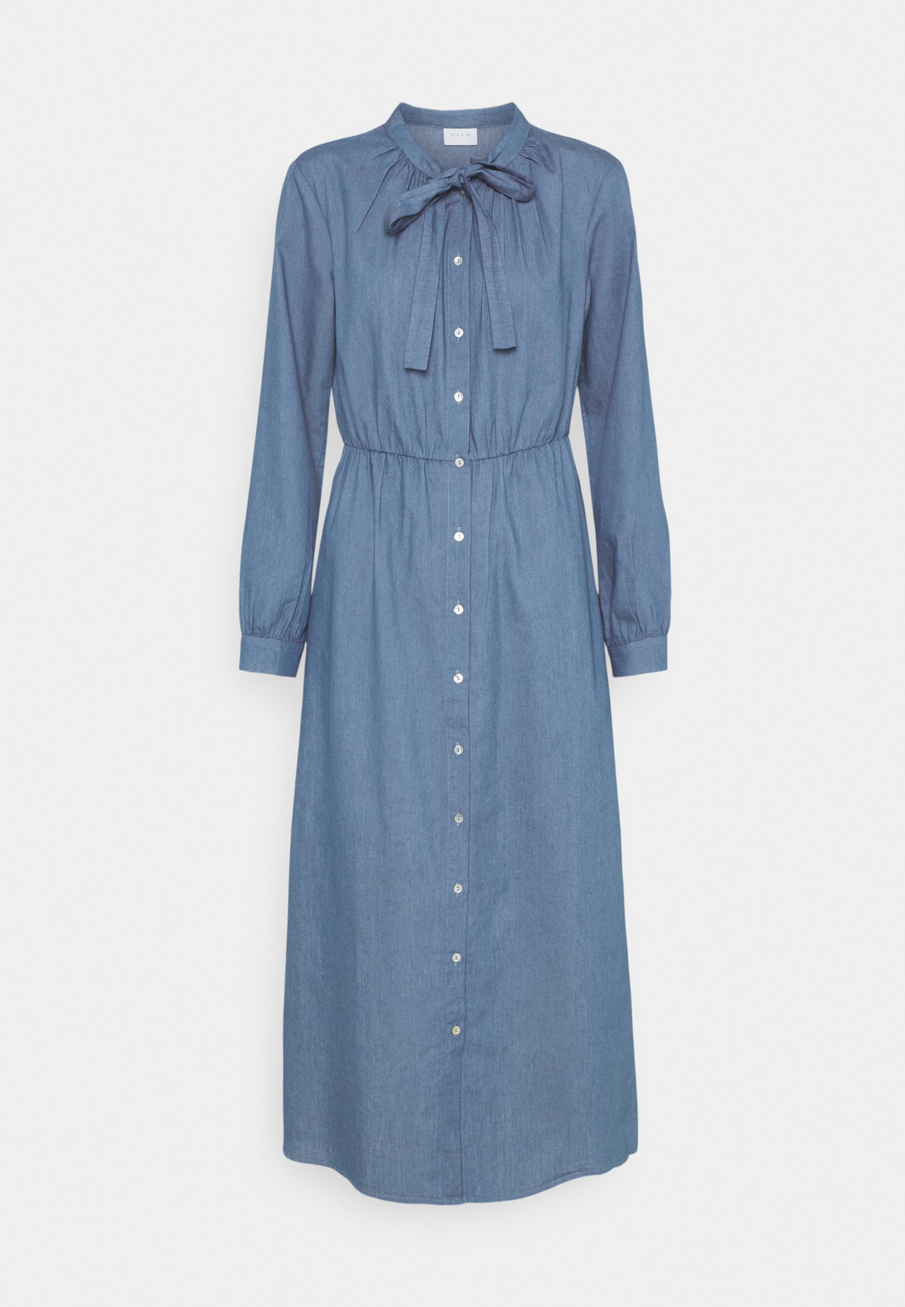 Vila VIBASTA MAXI DRESS - Jeanskleid - medium blue denim/blue denim -  Zalando.de