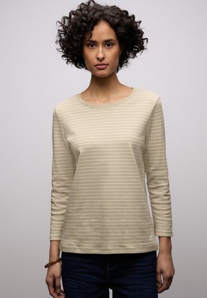 GESTREIFTES - Langærmet T-shirt - beige