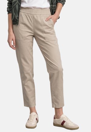 Street One SLIM LEG CHINO MIT ELASTIKBUND - Pantalon classique - cobble stone