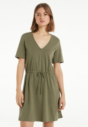 Tezenis Jersey dress - grün w verde safari