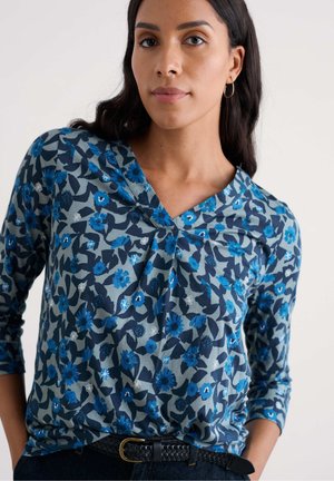 3/4 BARNOON - Pikkade varrukatega topp - blue - pressed plants lichen