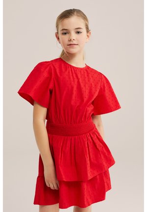 WE Fashion Hverdagskjole - fire red