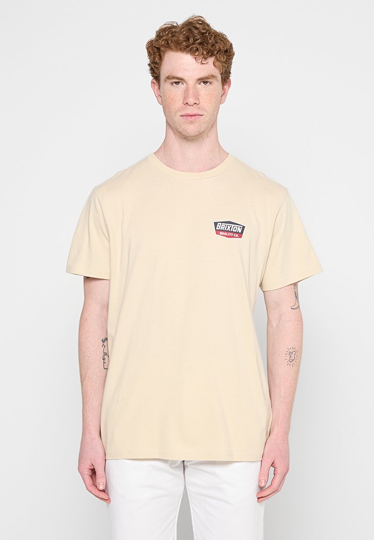 brixton T-shirt print zandkleur brixton T-shirt print zandkleur