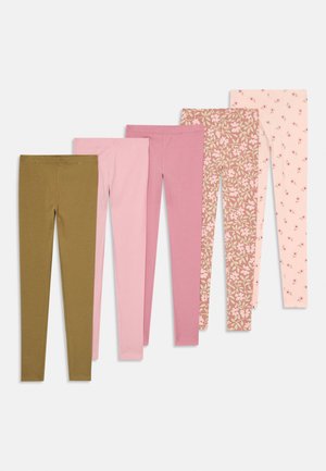 5 PACK - Legingi — bikses - light brown/ light pink