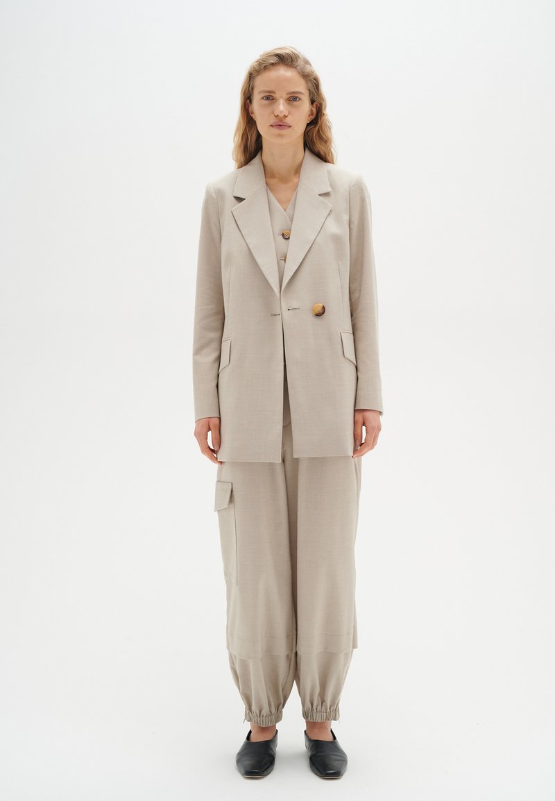 InWear Cargobroek beige mêleerd