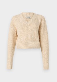 RESORT CROPPED V NECK - Strickpullover - sand mix