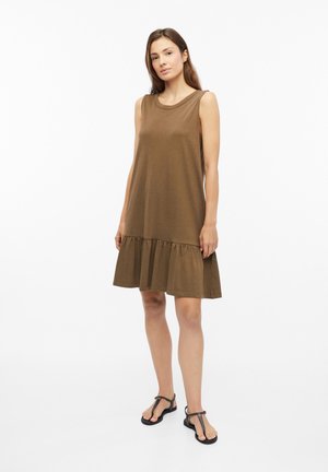 s.Oliver, KLEID - Jerseyjurk - braun