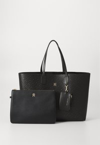Tommy Hilfiger ICON TOTE MONO SET - Shopping bag - black