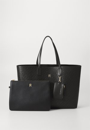 Tommy Hilfiger ICON TOTE MONO SET - Shopper - black
