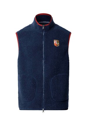 Hackett London, HACKETT LONDON SWEATSHIRT HERITAGE LRC GILET FZ - Bodywarmer - old navy