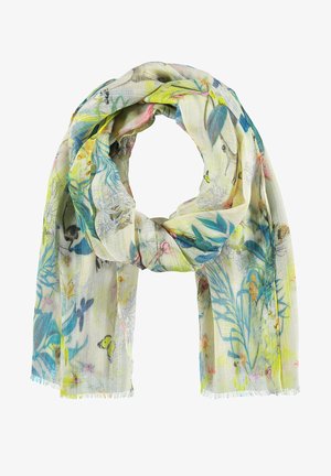 Scarf - off white ligh lime aloe druck