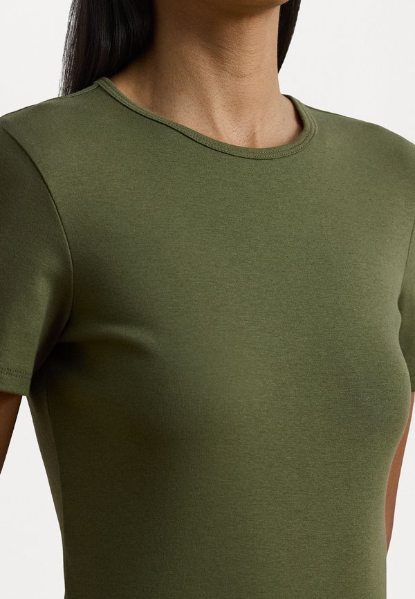 STRETCH COTTON T-SHIRT - Basic T-shirt - olive grove3