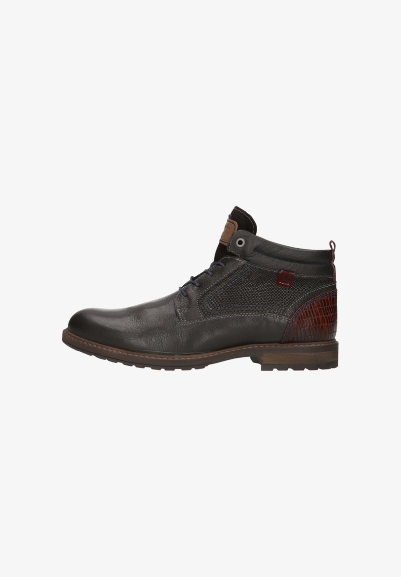 Australian Footwear CONLEY GEKLEED - Stivaletti stringati - black burgundy