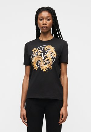 EMBLEM WAVE - Tričko s potlačou - black/gold-coloured