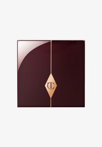 Glossy dark brown square box with a vertical gold diamond-shaped emblem and stylized "CT" initials in the center on a white background.