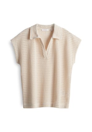 OPUS REGULAR FIT CROCHET - Poloshirt - natural glaze