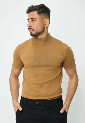 MANCHES COURTES UNI - T-shirt basique - camel