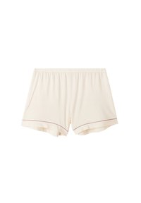 AUS MIT KANTEN IN KONTRA  - Pantaloni del pigiama - natürlich  vanilla ivory