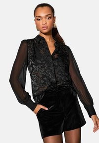 Overhemdblouse - sheer black