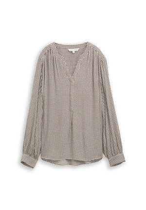 TOM TAILOR, Bluse - small brown dot print