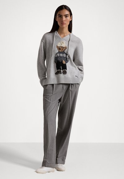 Polo Ralph Lauren POLO BEAR WOOL-BLEND KNIT HOODIE - Vesta - new grey heather