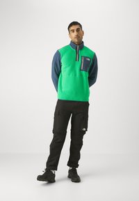 The North Face M YUMIORI 1/4 ZIP - Fleece trui - optic emerald/shady blue