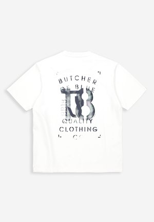 Butcher of Blue, BUTCHER OF BLUE T-SHIRTS S/S MERCER LAYER LOOSE TEE - T-shirt print - titan white