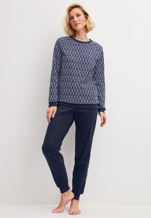 Calida, MIDNIGHT HEARTS BÜNDCHEN-PYJAMA SET - Pigiama - peacoat blue
