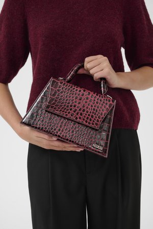 HARVEY CROCO BAG - Handbag - croco aronia