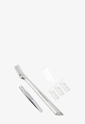 MINI SLANT TWEEZER & BROW RAZOR SET - Barberskraber - silver