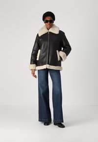 Malina ALISSON OVERSIZED JACKET - Kožená bunda - chocolate