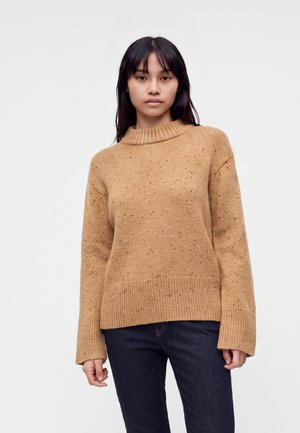 GANT, STAND COLLAR - Пуловер - warm khaki