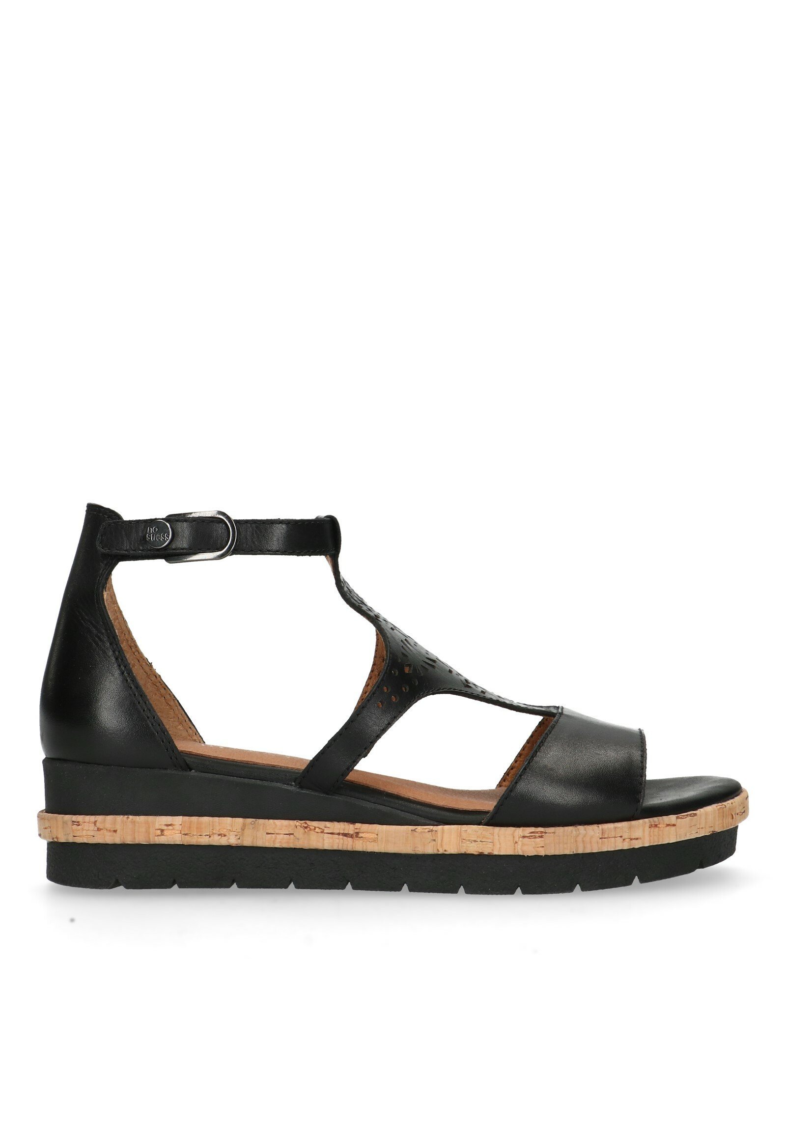 Manfield Sandalen met sleehak - black/zwart - Zalando.be