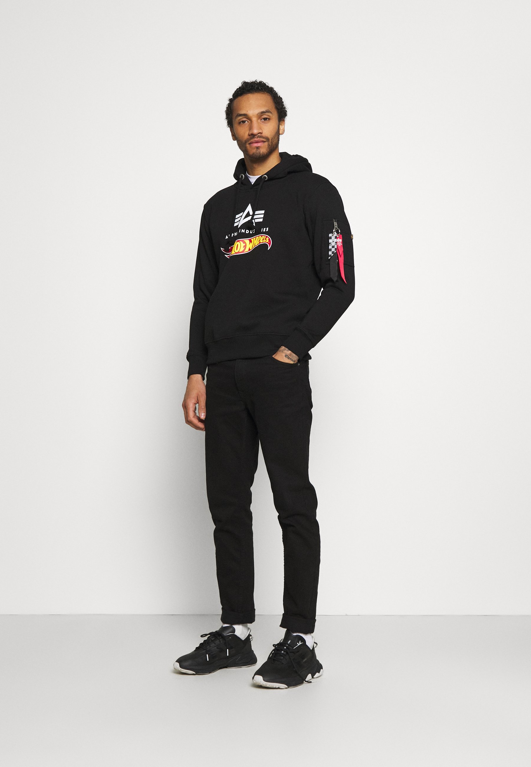 Alpha Industries HOT WHEELS FLAG HOODY - Felpa - black/nero - Zalando.it