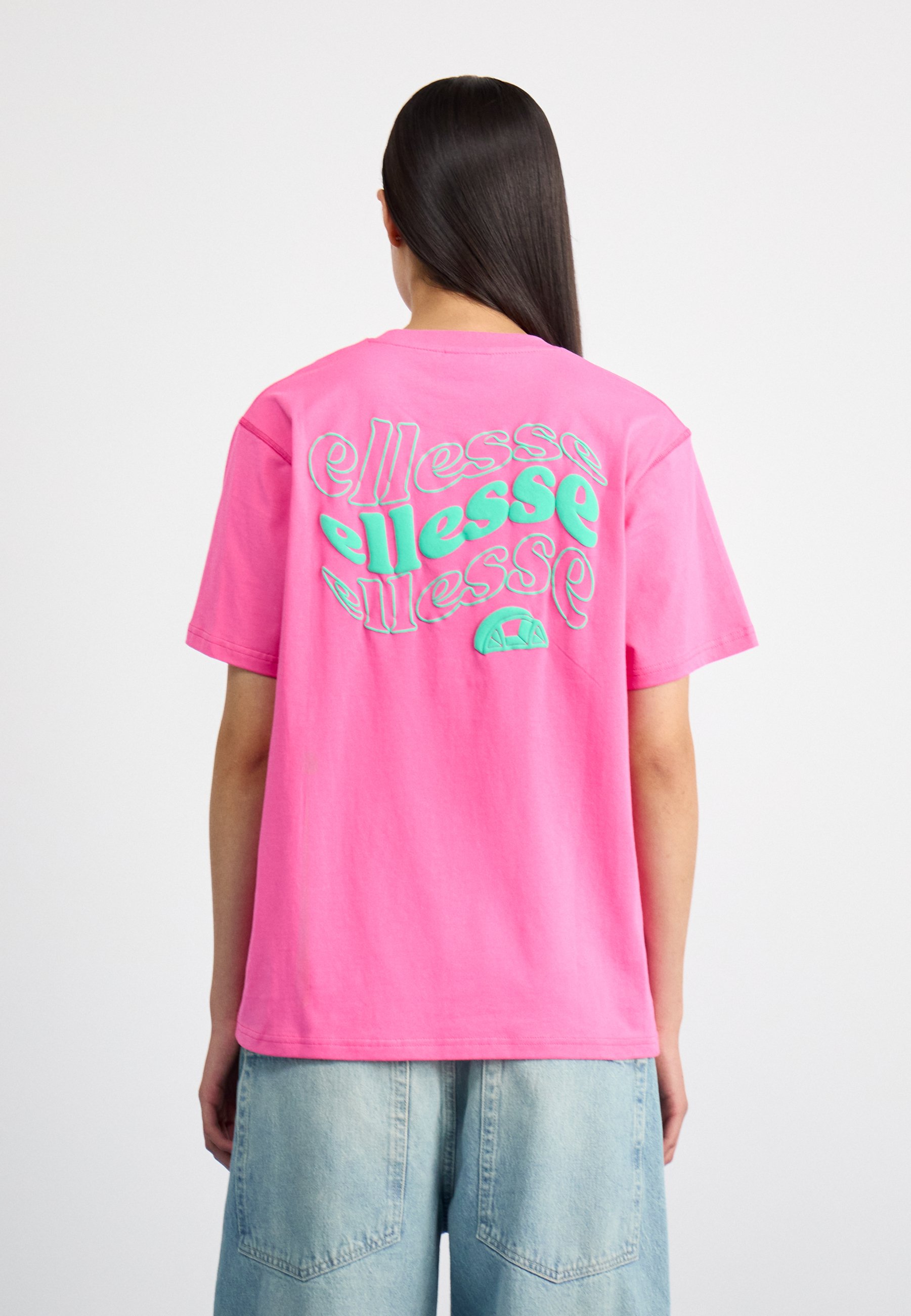 売れ筋商品|||エレッセ Tシャツ レディース トップス CAMPOFELICE - Print T-shirt - white/dark pink Ellesse CAMPOFELICE - T-Shirt print - dark pink/pink