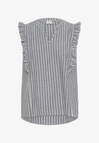 Selezionato, black melange white stripe