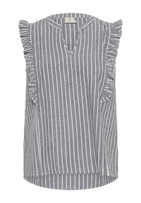 KAMALENA - Tops - black melange white stripe